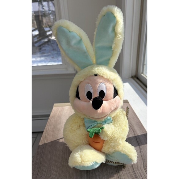 Easter Bunny Plush Mickey Mouse Costume 2019 Disney Store Long Ears Yellow NEW - Picture 1 of 9